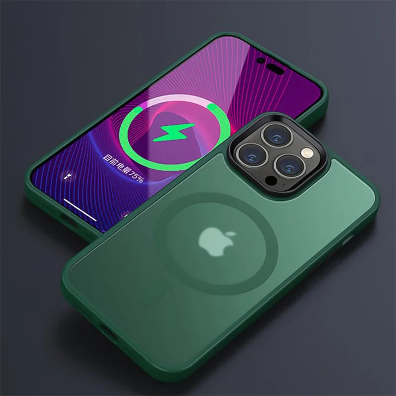 MagSafe Matte Translucent Shockproof iPhone Case – iPhone 11 to 17 Series