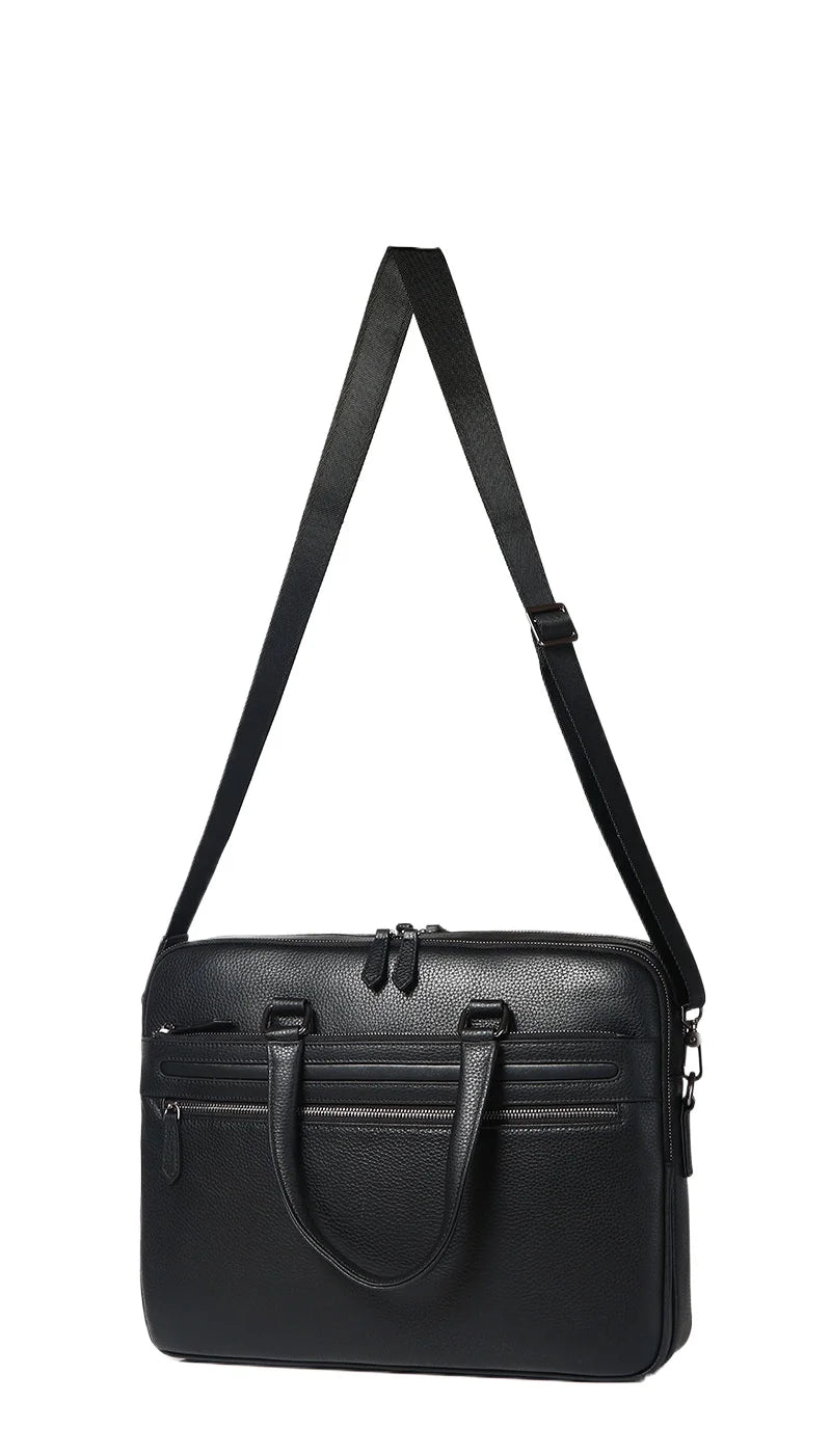 Genuine Leather Laptop Briefcase for Men – 14 Inch
