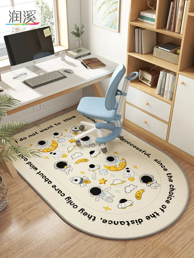 Kids Study Area Rug – Ocean Cartoon Chair Floor Mat
