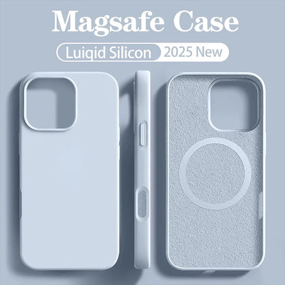 Liquid Silicone MagSafe Case for iPhone 17 16 15 14 13 12 Series