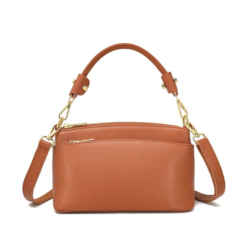 Women Cowhide Genuine Leather Shoulder Bag
