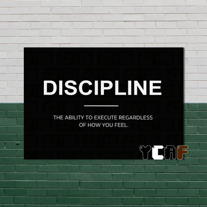Motivational Quote Canvas Poster – Discipline Wall Art