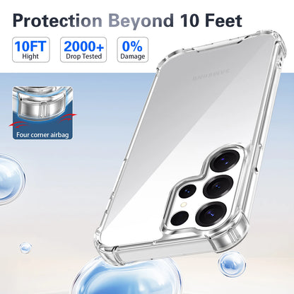 Transparente Anti-Yellowing Phone Cases Samsung S25 Ultta S24 S23 Plus S22 S21 S20 Fe A15 A16 A06
