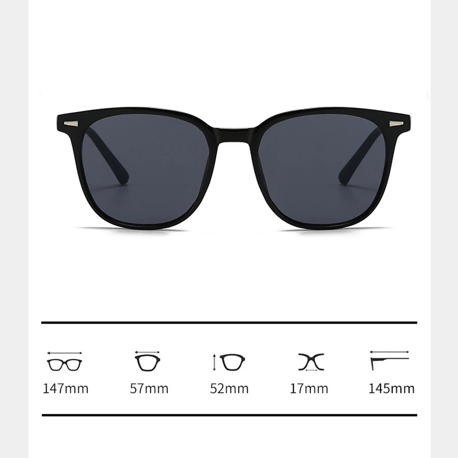 Vintage Square Sunglasses – Unisex Retro Rectangle Shades