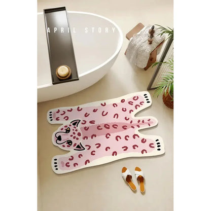 Cartoon Animal Shaped Rug – Soft Absorbent Anti-Slip Floor Mat
