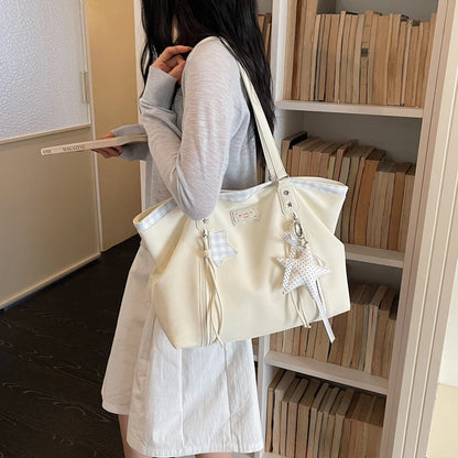 Large Canvas Tote Bag for Women – Korean Style Shoulder Bag