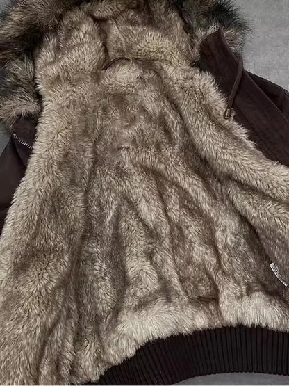 Women's Hooded Winter Jacket – Fur-Lined Fleece & Denim Styles