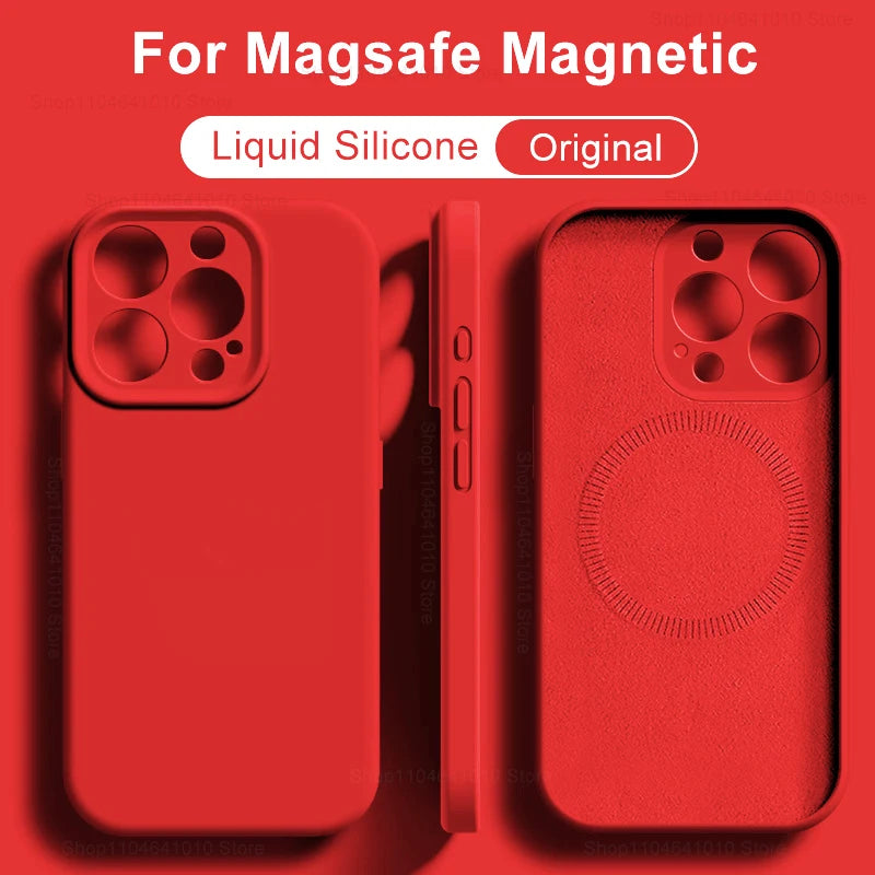 MagSafe Liquid Silicone Case for iPhone 17 16 15 14 13 12 11