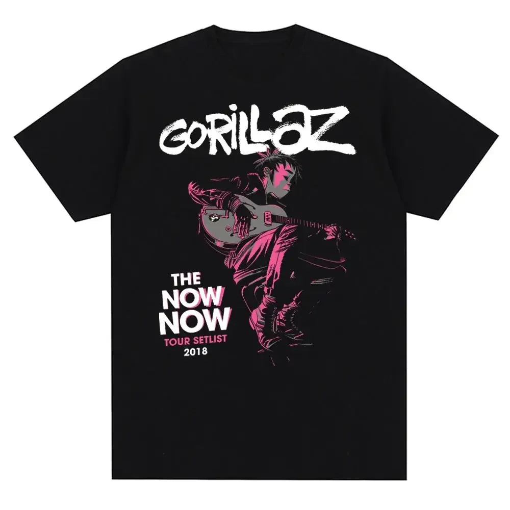 Gorillaz Graphic T-Shirt – 90s Punk Rock Band Tee Unisex