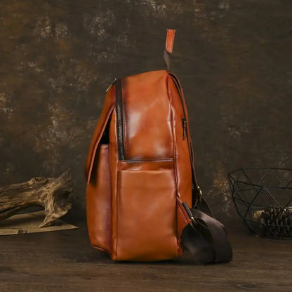 Genuine Leather Women's Backpack – Vintage Cowhide Design