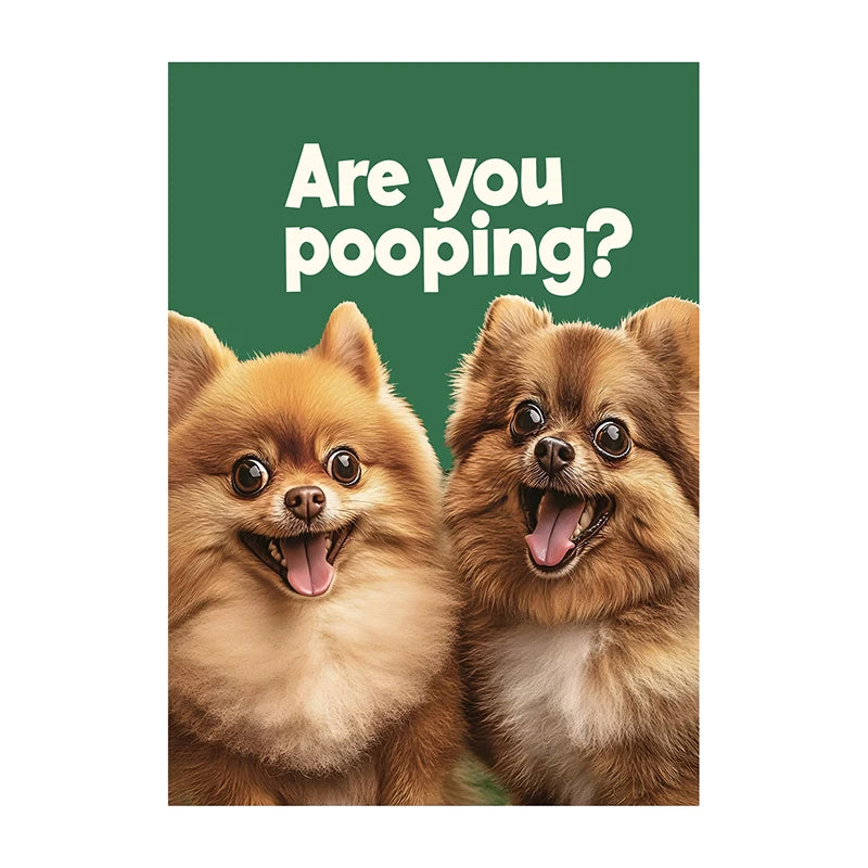 Funny Cow Poster – Are You Pooping? Farm Animal Bathroom Art