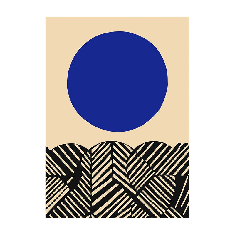 Mid-Century Modern Wall Art Poster – Retro Abstract Geometric Print