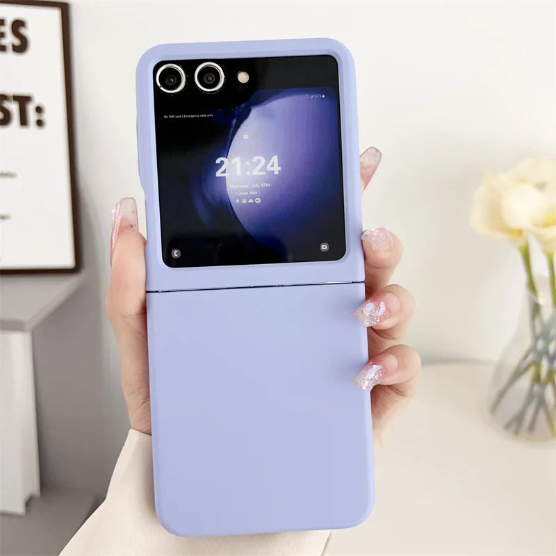Galaxy Z Flip Frosted Hard PC Phone Case – Matte Colorful Cover