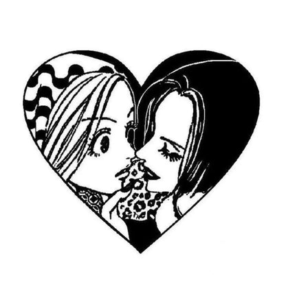 Black & White Comic Style Heart Rug – Manga Anime Decor Carpet for Bedroom & Living Room