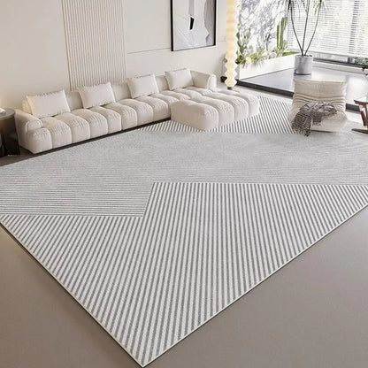 Geometric Striped Area Rug – Wabi-Sabi Non-Slip Living Room Carpet