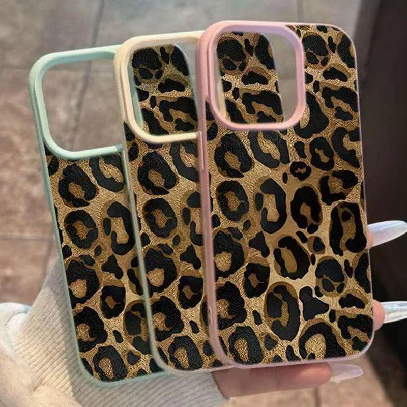 Leopard Print iPhone Case – Brown Animal Print Cover for iPhone 17 16 15 14 13 12 11 XR XS