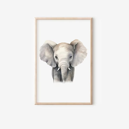 Cute Safari Animal Wall Art Print – Kids Room Nursery Poster