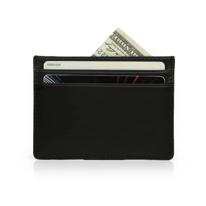 Italian Leather Card Holder Wallet – Custom Name, Slim Design