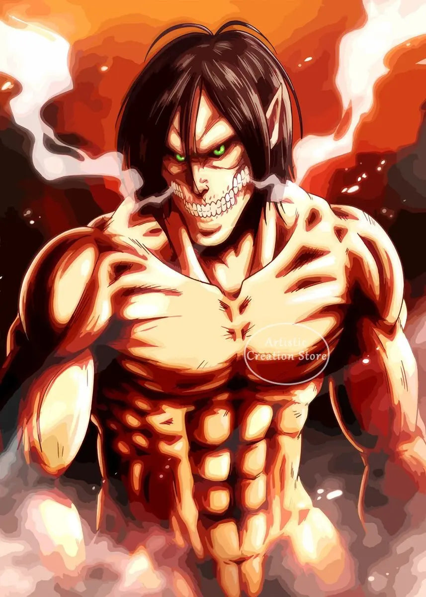 Attack Titan Canvas Poster – Attack on Titan Anime Wall Art