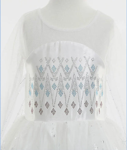 Elsa Princess Long Sleeve Frozen Dress