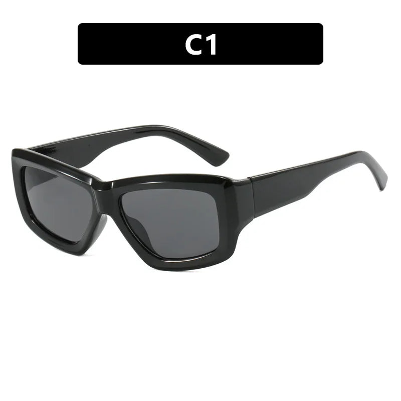 Cat Eye Sunglasses Women Men Y2K Retro Rectangle Shades