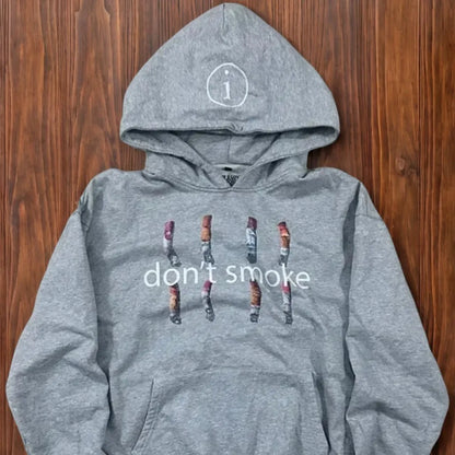Men Women Vintage Dont Smoke Print Sweatshirt Classic Hip Hop Streetwear Tracksuit Clothing Loose