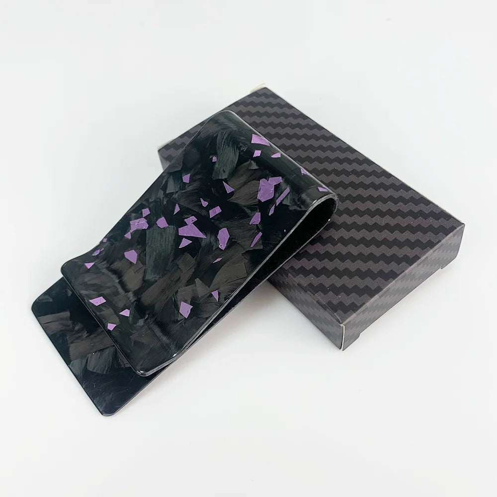Forged Carbon Fiber Money Clip with Card Holder – 38mm Slim