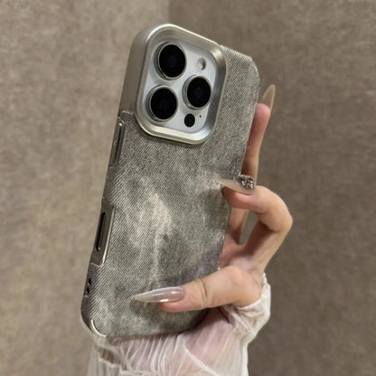Denim Fabric iPhone Case – Retro Cowboy Style for iPhone 11–17 Series