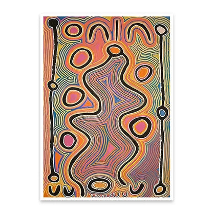 Abstract Tribal Vintage Poster Print – Retro Boho Canvas Wall Art