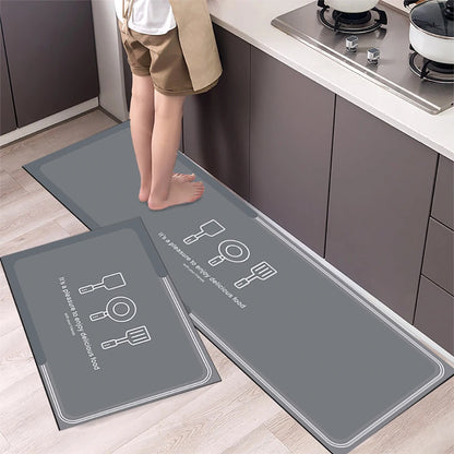 Non-Slip Kitchen Floor Mat – Crystal Velvet 2-Piece Runner Set