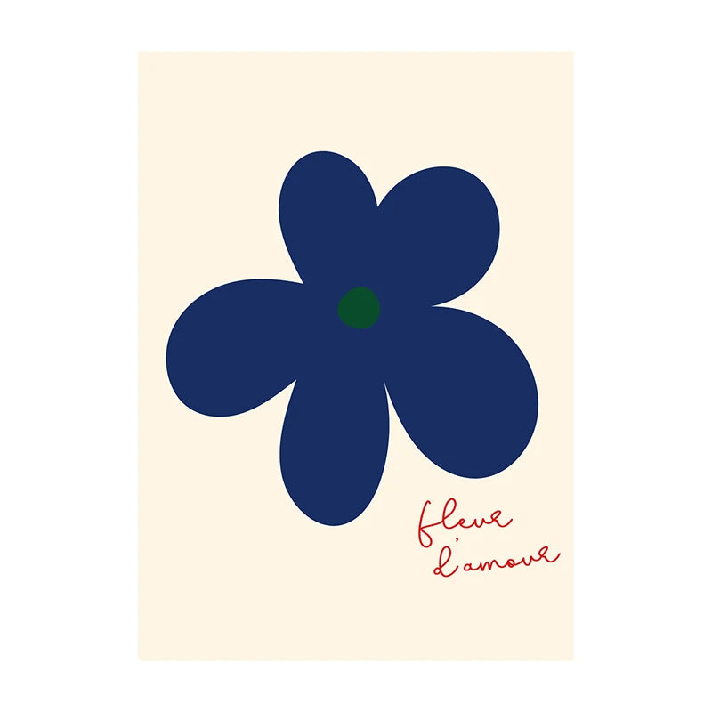 Minimalist Botanical Leaf Art Poster – Matisse-Inspired Wall Decor