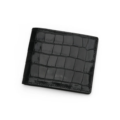 Custom Name Luxury Crocodile Billfold Wallet – Men's Gift