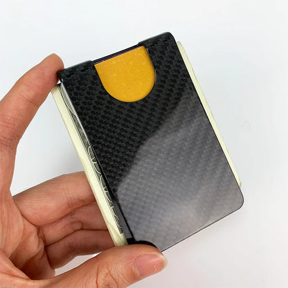Carbon Fiber Money Clip Card Holder – Slim Wallet for Men & Women