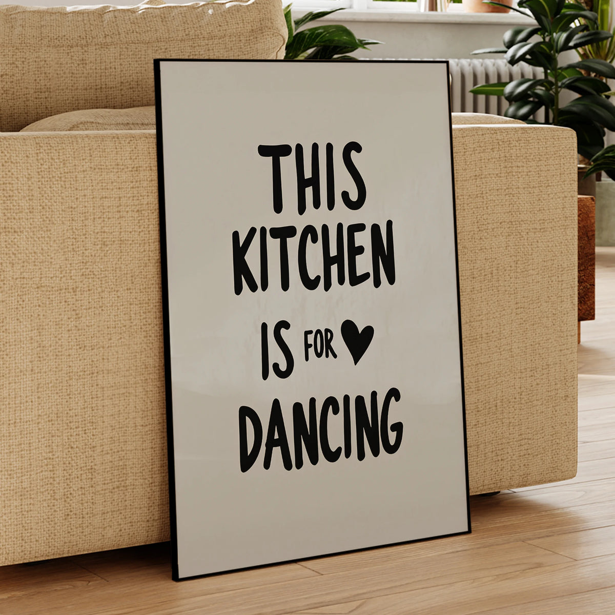 This Kitchen Is for Dancing Canvas Wall Art Poster – Funny Kitchen Print