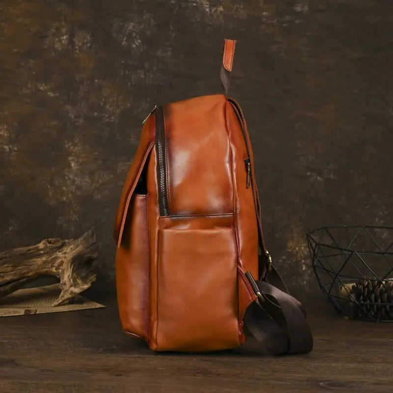 Genuine Leather Women's Backpack – Vintage Cowhide Design