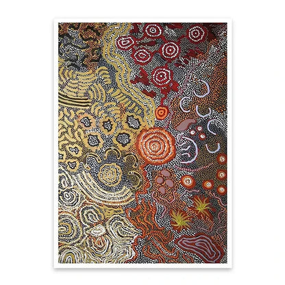 Abstract Tribal Vintage Poster Print – Retro Boho Canvas Wall Art