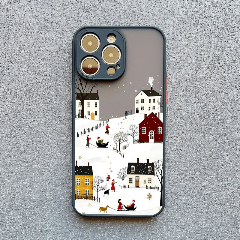Christmas Snow Village iPhone Case – Winter Holiday Phone Cover
