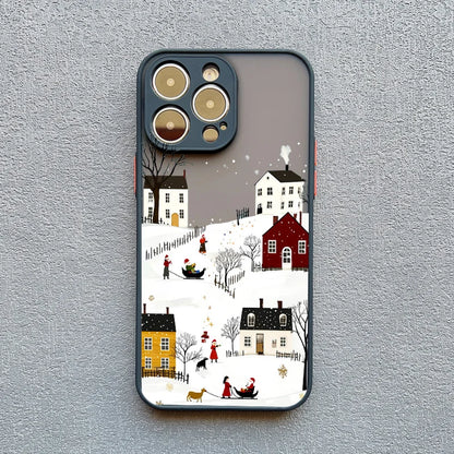 Christmas Snow Village iPhone Case – Winter Holiday Phone Cover