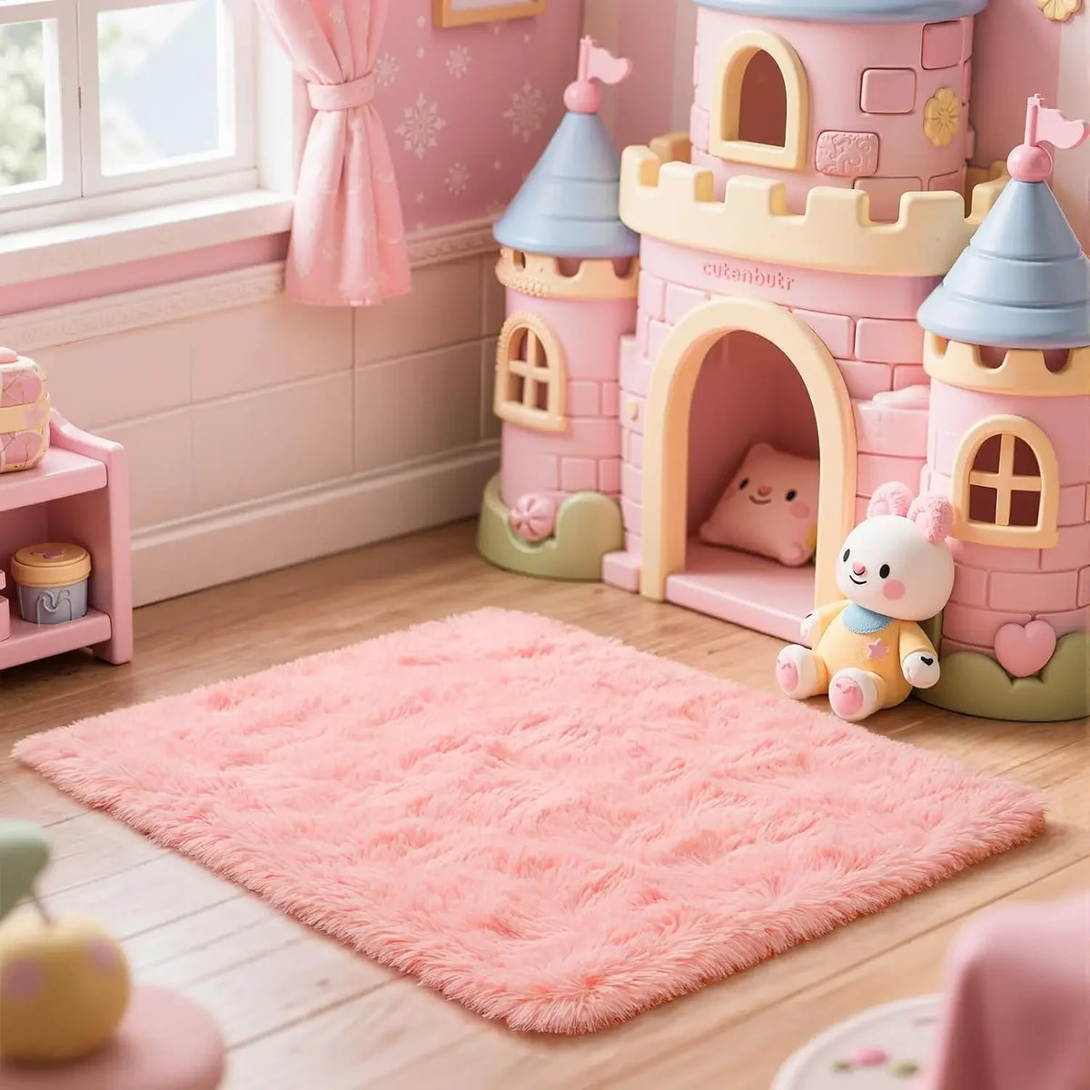 Soft Fluffy Area Rug – Plush Shaggy Carpet for Bedroom & Living Room