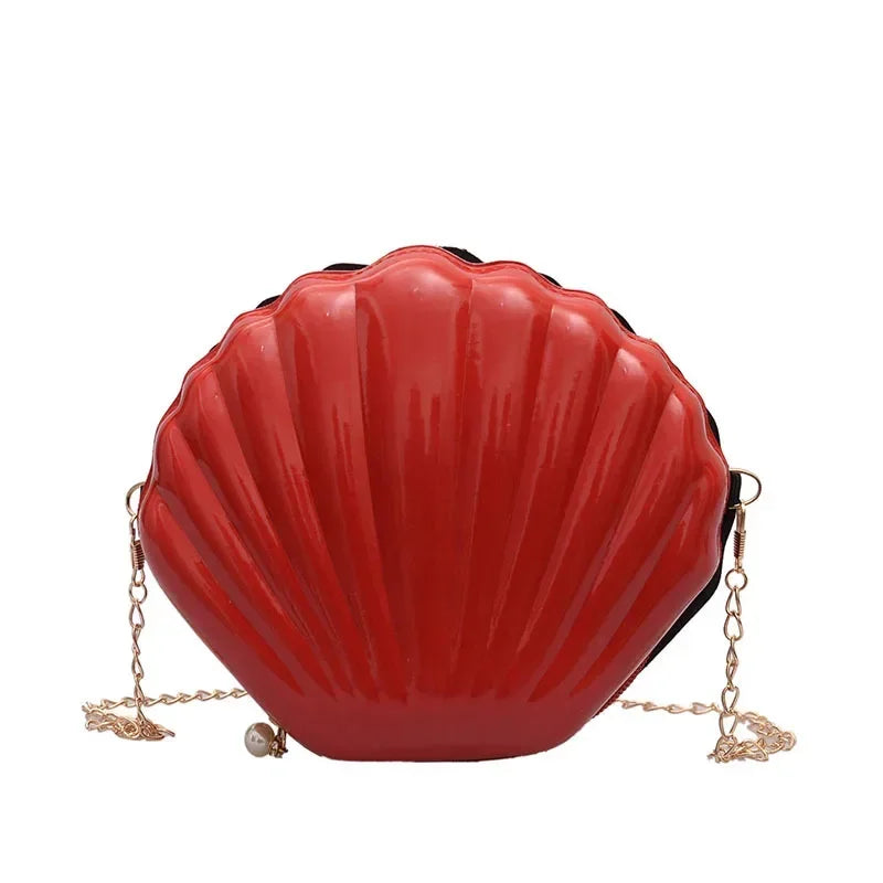 Chain Sequins Shell Crossbody Shoulder Bag