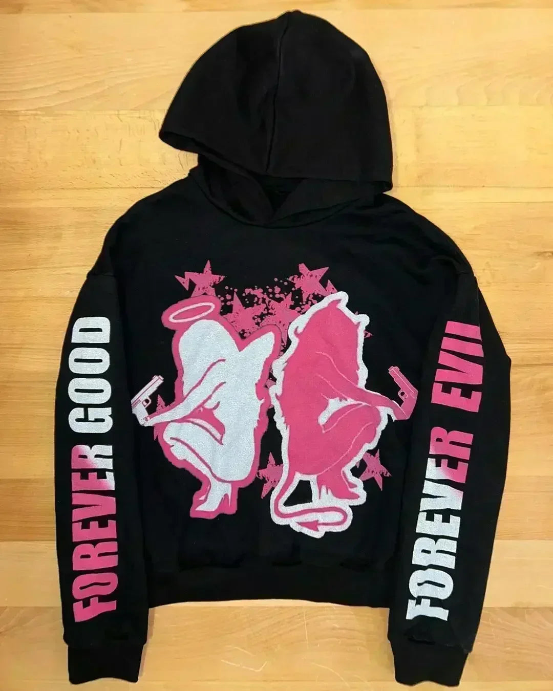 Gothic Graphic Hoodie – Women's Harajuku Punk Streetwear Sweatshirt
