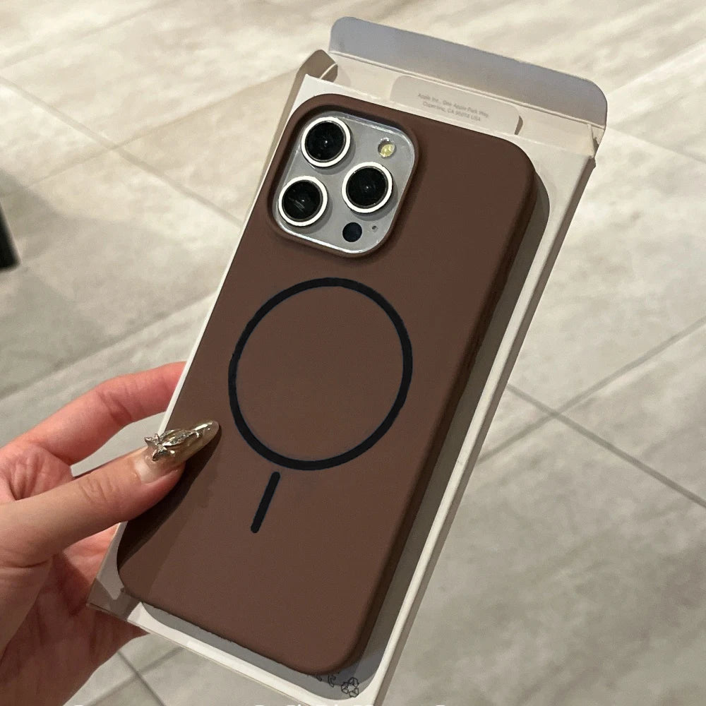 Liquid Silicone MagSafe Case for iPhone 11–17 Series | Magnetic Wireless Charging