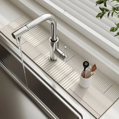 Diatomaceous Earth Sink Drain Mat – Absorbent Kitchen Faucet Mat