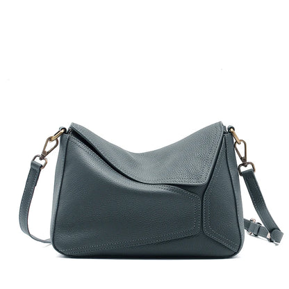 Genuine Cowhide Leather Shoulder Bag for Women – Soft Crossbody Tote