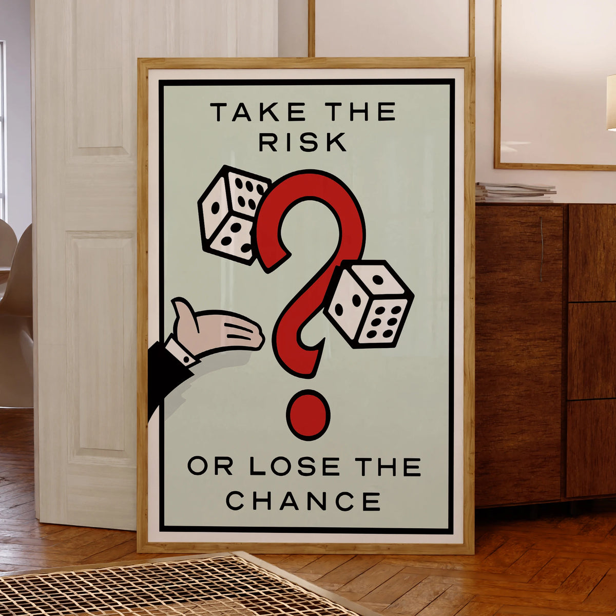 Take the Risk or Lose the Chance Motivational Wall Art Print