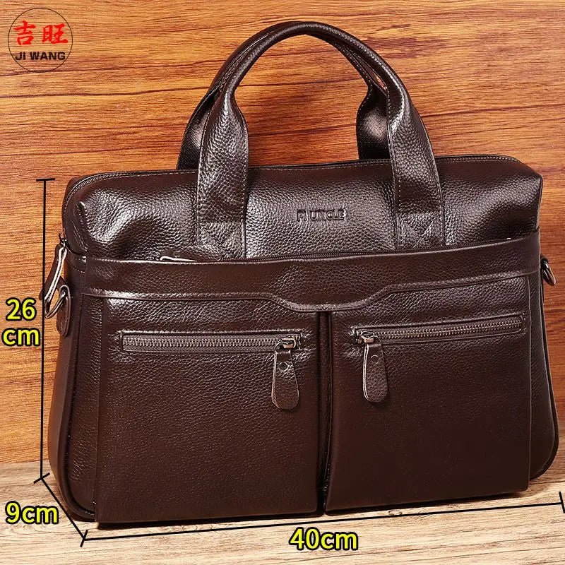 Genuine Leather Laptop Briefcase for Men – 16 Inch