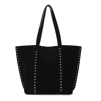 Faux Suede Solid Color High Quality Fashionable Versatile Handbag