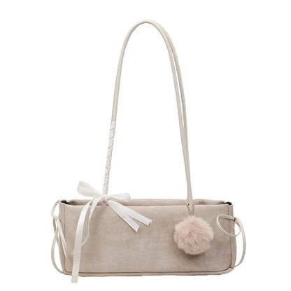 PU Leather Tote Bag – Retro Underarm Shoulder Bag for Women