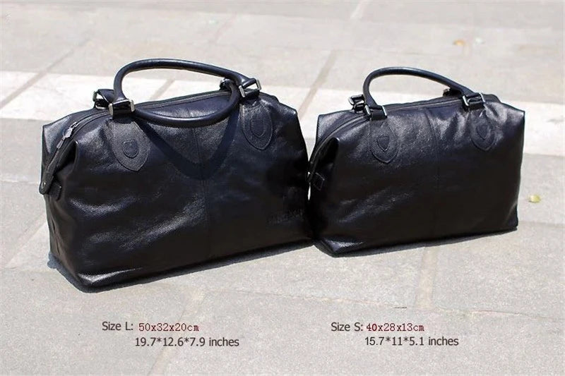 Genuine Leather Duffle Bag – Men's & Women's Travel Bag