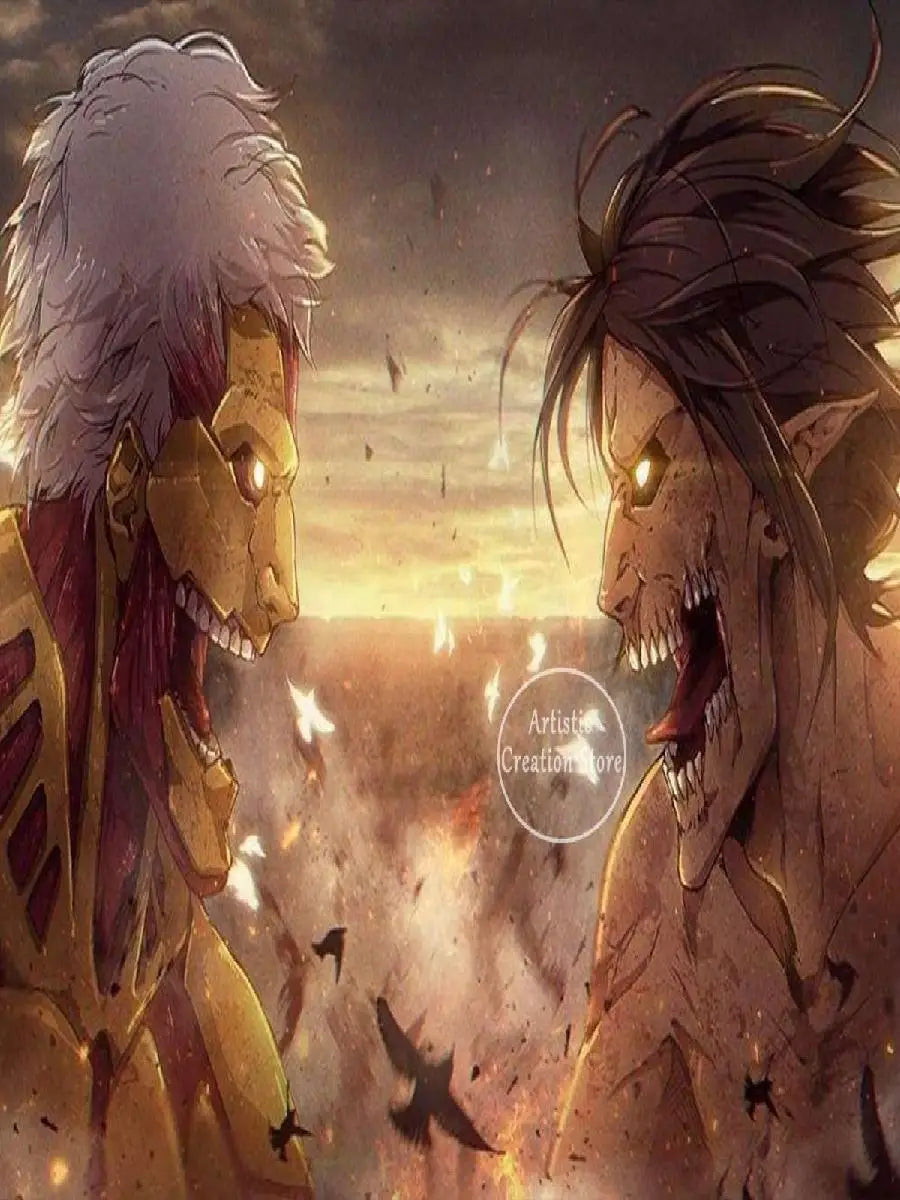 Attack Titan Canvas Poster – Attack on Titan Anime Wall Art